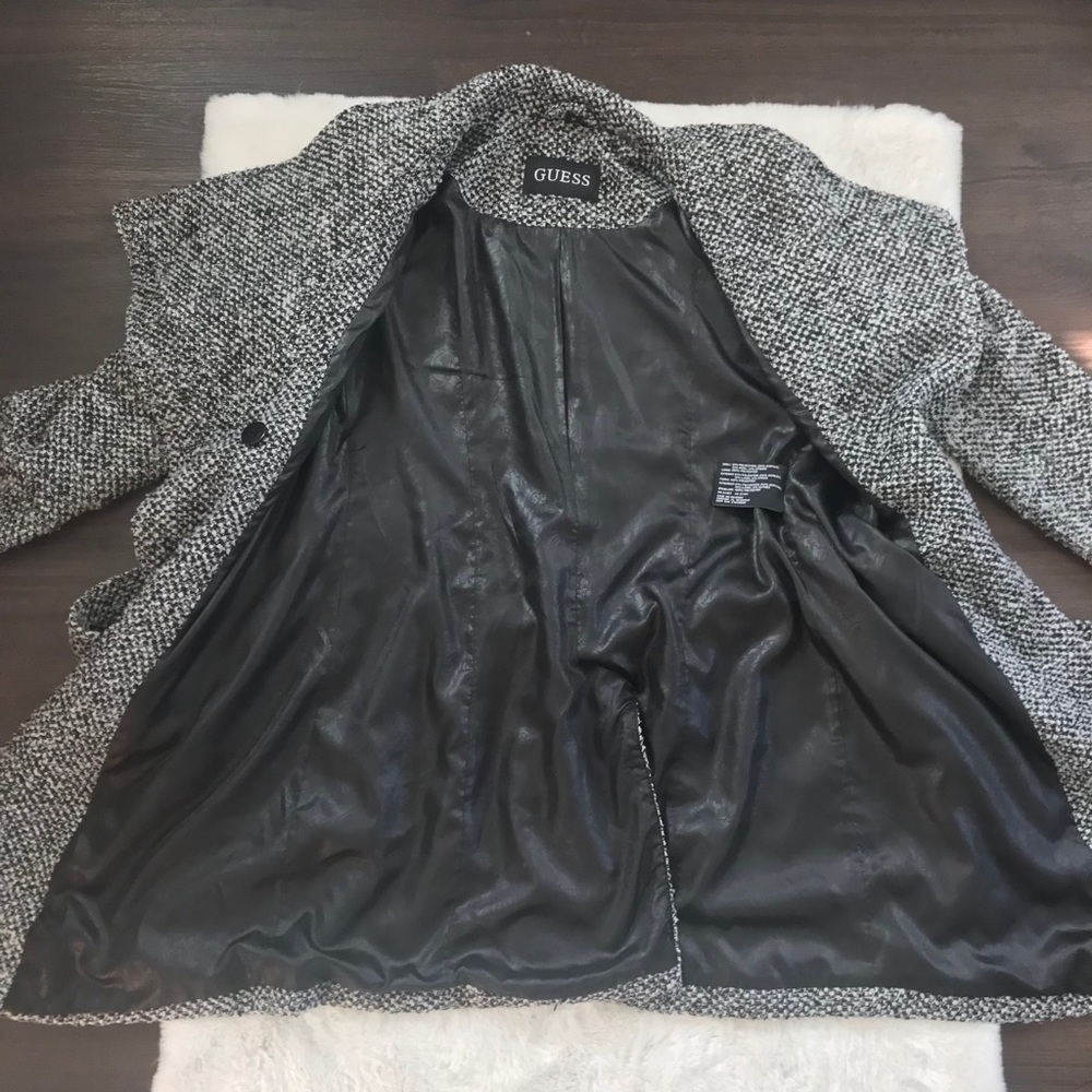 GUESS Wool Blend Winter Midi Coat - Picture 7 of 10